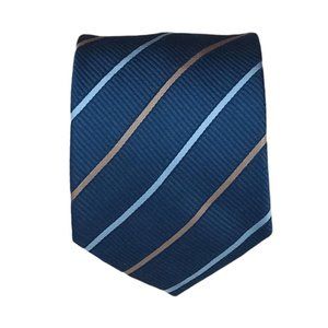 STRELLSON Blue Striped Silk Tie ITALY 59"/ 3.7" EC